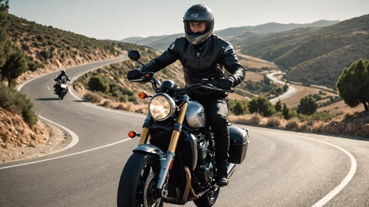 HDMI en tu TV: dos funciones ocultas que cambiarán tu experiencia 14 A well-centered, photorealistic editorial image of a dynamic motorcycle scene in Spain: a proud rider on a brand-new Voge 900 DSX, stopped near an iconic Spanish road or countryside, with the modern bike clearly in focus and its premium features visible. Bright daylight, vivid colors, Spanish landscape in the background, subtle hints of competition with European brands (e.g., a BMW parked further back). Vibrant mood, clean and clear composition.