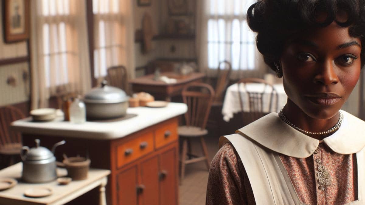 Ici tout commence: ¿Qué nos revela el episodio 1190 sobre la resiliencia y los pequeños gestos de bienestar? 14 Viola Davis at a film set in 1960s Southern United States, wearing period costume as a housemaid, standing at the center of the frame with a thoughtful expression. Editorial photorealistic style, soft natural lighting, background showing vintage kitchen props and subtle references to civil rights era tension. Main subject well-centered and in sharp focus, conveying introspection and cultural context.