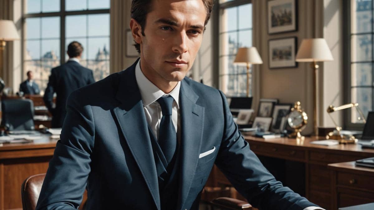 Jean Arnault: la historia detrás del heredero LVMH que redefine el lujo (y lo que nadie te cuenta) A young, elegant French businessman (Jean Arnault) in a stylish office filled with modern art and luxury watches, photorealistic editorial style, warm daylight through large windows, center-focused composition with Jean at the desk thoughtfully reviewing watch prototypes, subtle hints of Parisian chic in decor, main subject sharply in focus with a clean background of creative professionals collaborating.